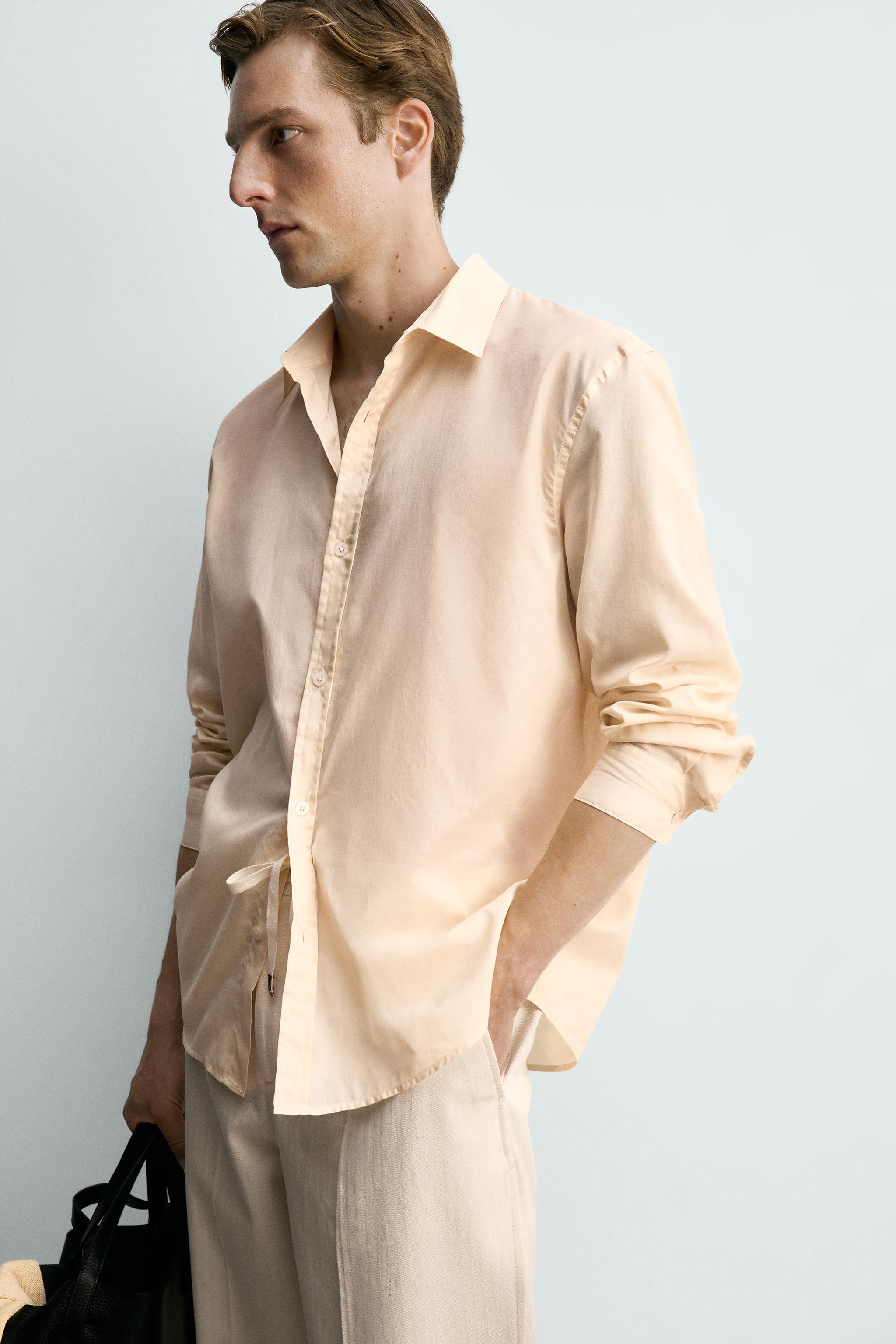 RELAXED FIT SEMI-SHEER SHIRT